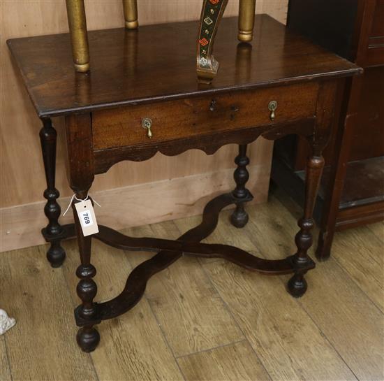 An oak side table W.71cm